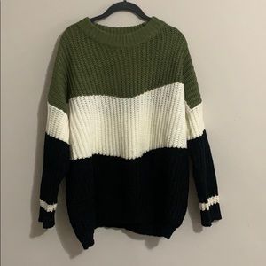 Color block oversized sweater